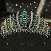 DIEZI Luxury Vintage 3 Colors Crystal Tiara Crown For Women Girls Party Queen Rhinestone Crown Christmas Hair Dress Accessories