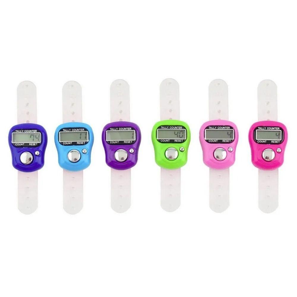 Mini Knitting Row Counter Electronic Stroke Counters Finger Ring Tally Counter Scoring Tool