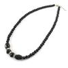 [N8853] - Black Silver 'Sissi' Necklace