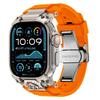 Силиконовый ремешок для Apple Watch Ultra 3 2 49 мм Роскошный наручный ремешок для Iwatch Ultra 49 мм Мужской стиль Браслет Сменный ремешок