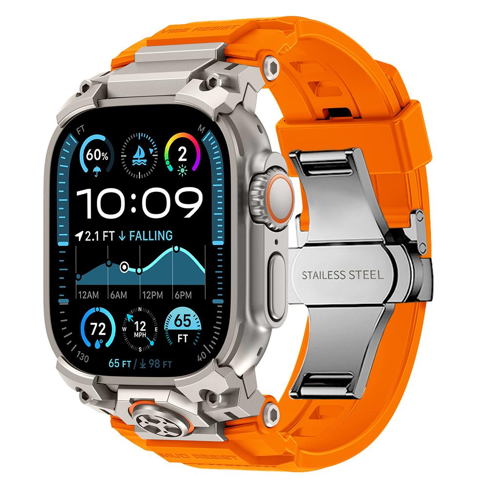 Силиконовый ремешок для Apple Watch Ultra 3 2 49 мм Роскошный наручный ремешок для Iwatch Ultra 49 мм Мужской стиль Браслет Сменный ремешок
