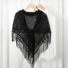 Hot Sale Knitted Cotton Tassels Shawls Scarf Woman Soft High Quality Wraps Ladies Travel Beach Cape Femme Hollow Fashion Scarves
