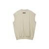 Fear of God Essentials Жилет с V-образным вырезом в рубчик Осень-Зима 2022 с флисовым логотипом Унисекс Жилет Дымчато-серый FOG-FW22-666