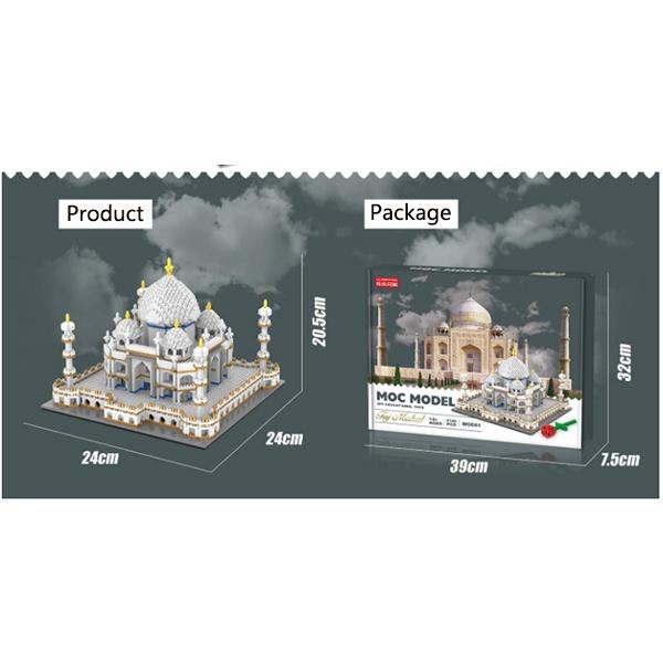 Развивающие игрушки Кирпичные блоки 4146+ шт Алмазные мини-блоки Всемирно известная архитектура Тадж-Махал 3D-модели Строительные блоки Подарки Игрушки для детей