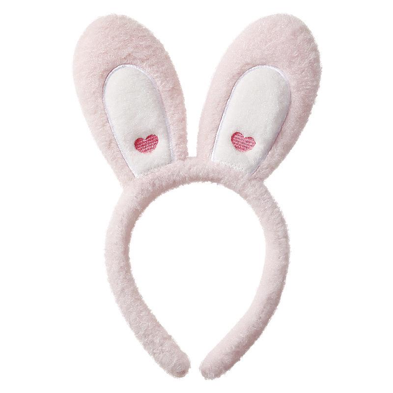 Милая корейская повязка на голову с ушками кролика для женщин - универсальный и пушистый аксессуар для волос