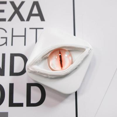 Жуткий контейнер для контактных линз, двухсекционный держатель для линз с зеркалом, пинцет, портативный бокс для хранения аксессуаров для макияжа и косплея