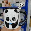 Японская ручная роспись голубое небо и белые облака кофейная чашка с блюдцем керамическая ручная работа чайная чашка блюдце набор милый подарок для нее