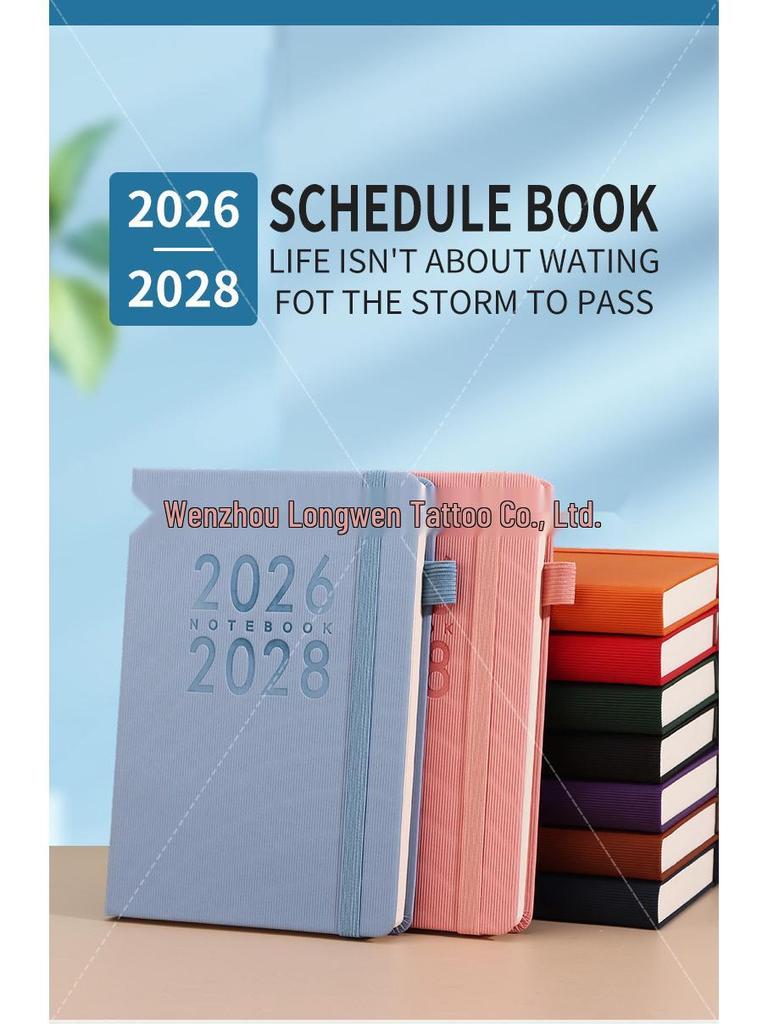 Английский планировщик на 2026-2028 годы: Утолщенный еженедельник и ежемесячник