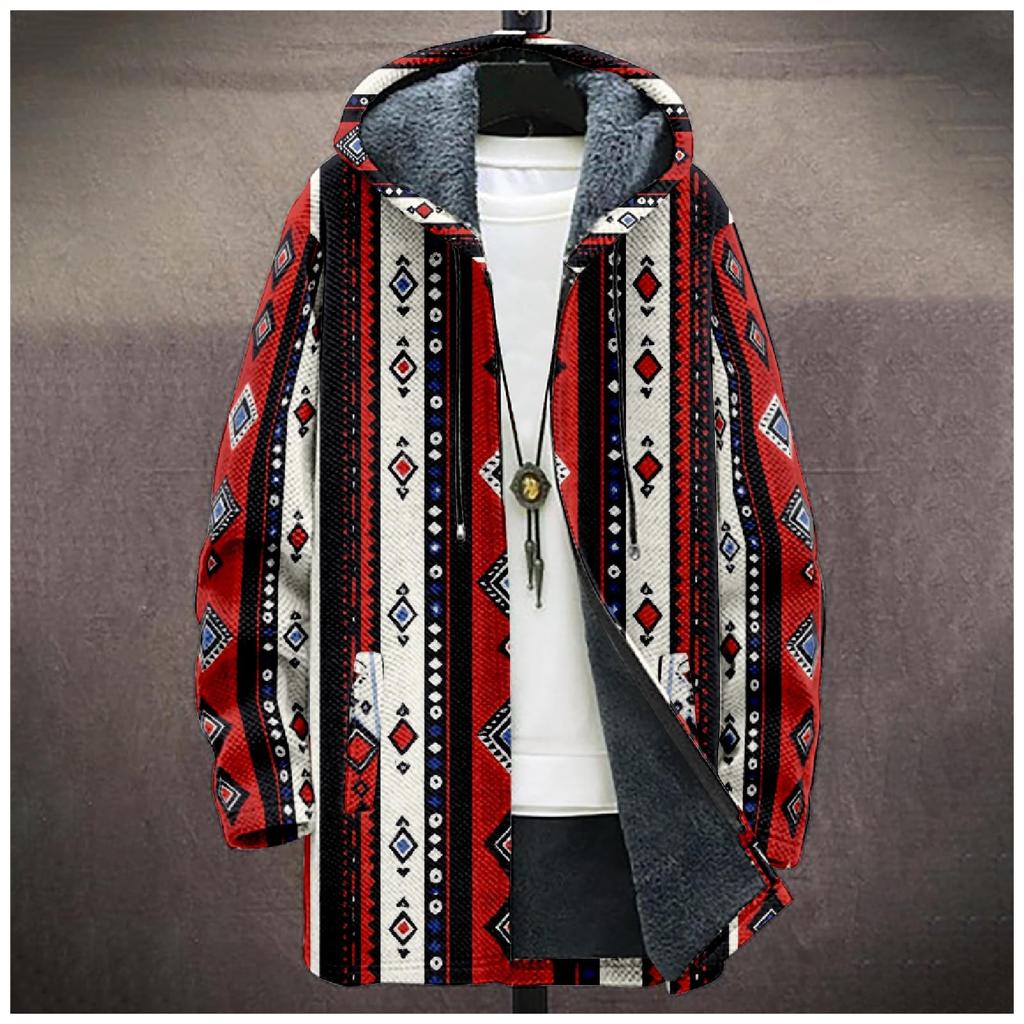 Men's Thick Zipper Pocket Jacket with Pockets Inserted Into Cotton Jacket