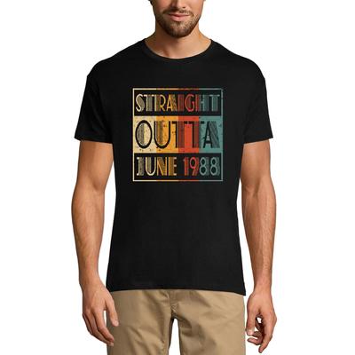 Мужская футболка Straight Outta June 1988 - Подарок на 33-й день рождения Футболка