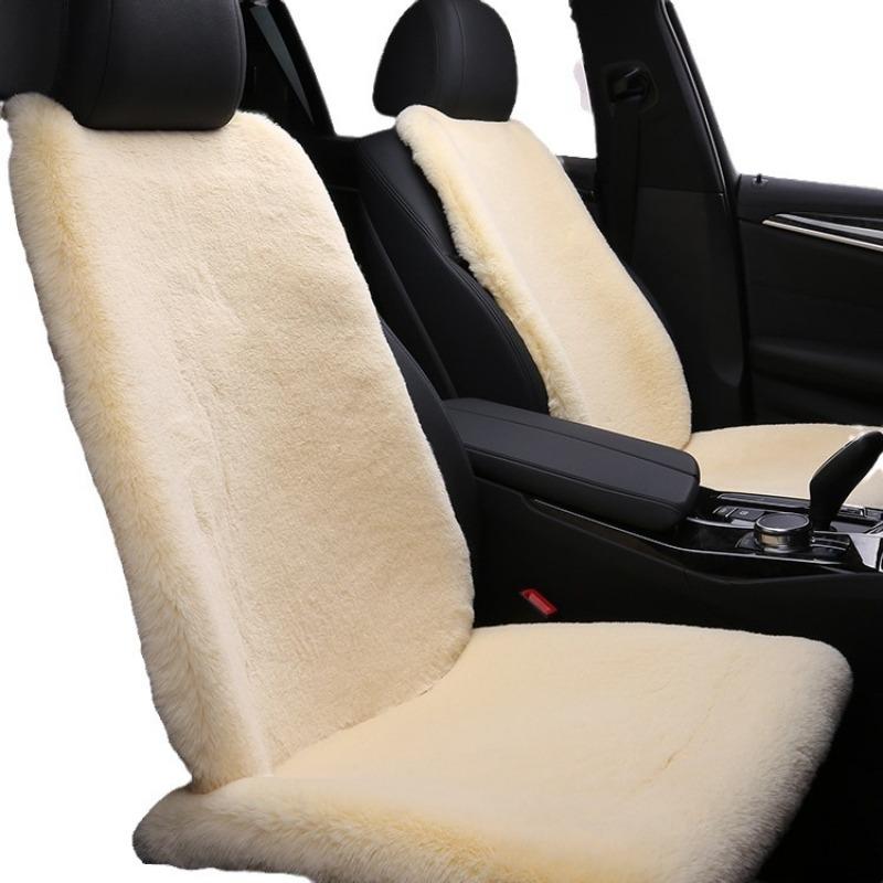 Зимняя плюшевая подушка на сиденье автомобиля без спинки, набор из трех частей, теплая подушка из короткого плюша для одного сиденья, противоскользящая плюшевая подушка для кроликов рекс