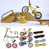 18Pcs Mini Finger Scooter Bike Fingerboard Skateboard Two Wheels Board Toy-fast