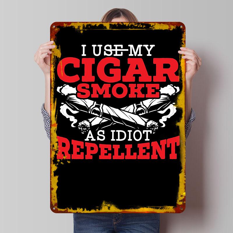 Cigarette Smoker Tinplate Poster Customized Wall Art Vintage Retro Metal Signs for Garage Decoration Room Bedroom Decorations