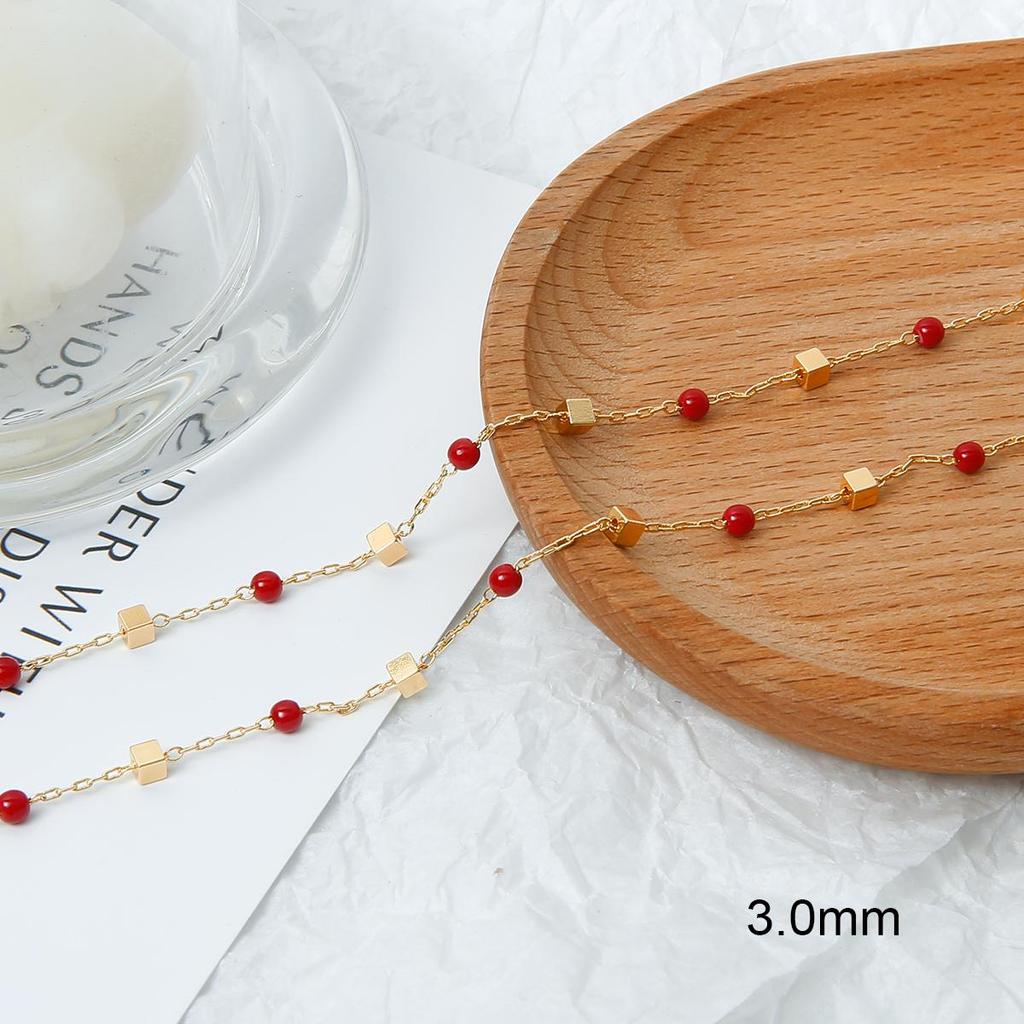 50 см/пакет, латунная медная цепочка, хрустальные бусины, подвески, цепочка для DIY, ожерелье, браслет, аксессуары для изготовления ювелирных изделий, принадлежности ручной работы