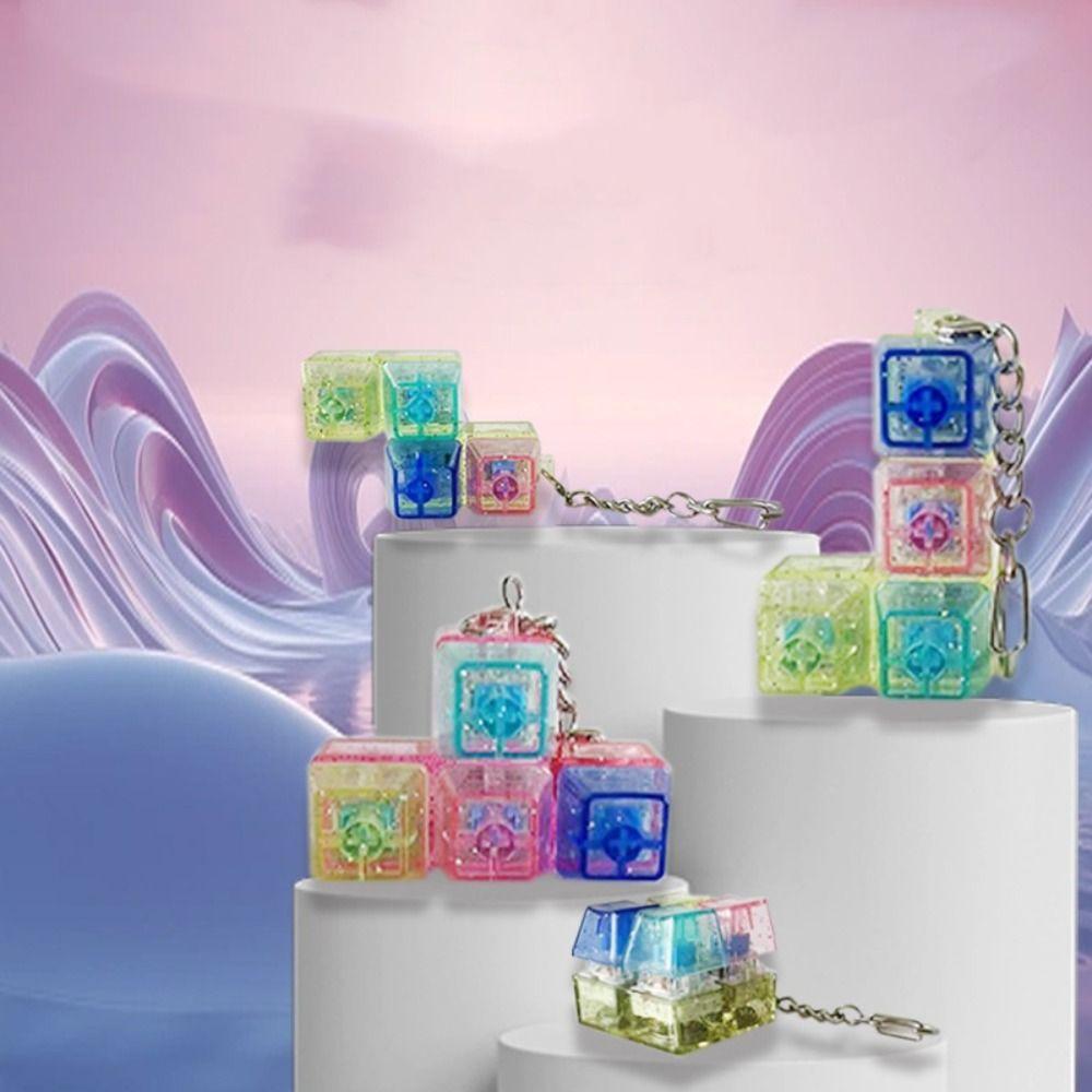 Механическая клавиатура с кнопкой, брелок, игрушка, ПВХ, механический переключатель, брелок, игрушки для пальцев