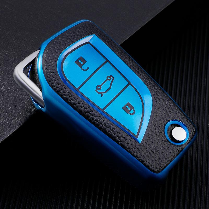 Новый мягкий чехол для ключей из ТПУ, полное покрытие для Toyota Highlander RAV4 Izoa CHR Levin Camry Corolla reiz, защитный чехол с 3 кнопками