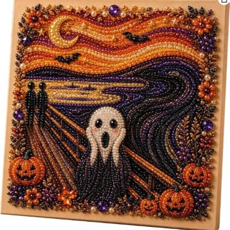 Pearl Painting DIY Kit Ghost Ocean Theme Handmade Art Set for Adult Beginners Home Art Creation