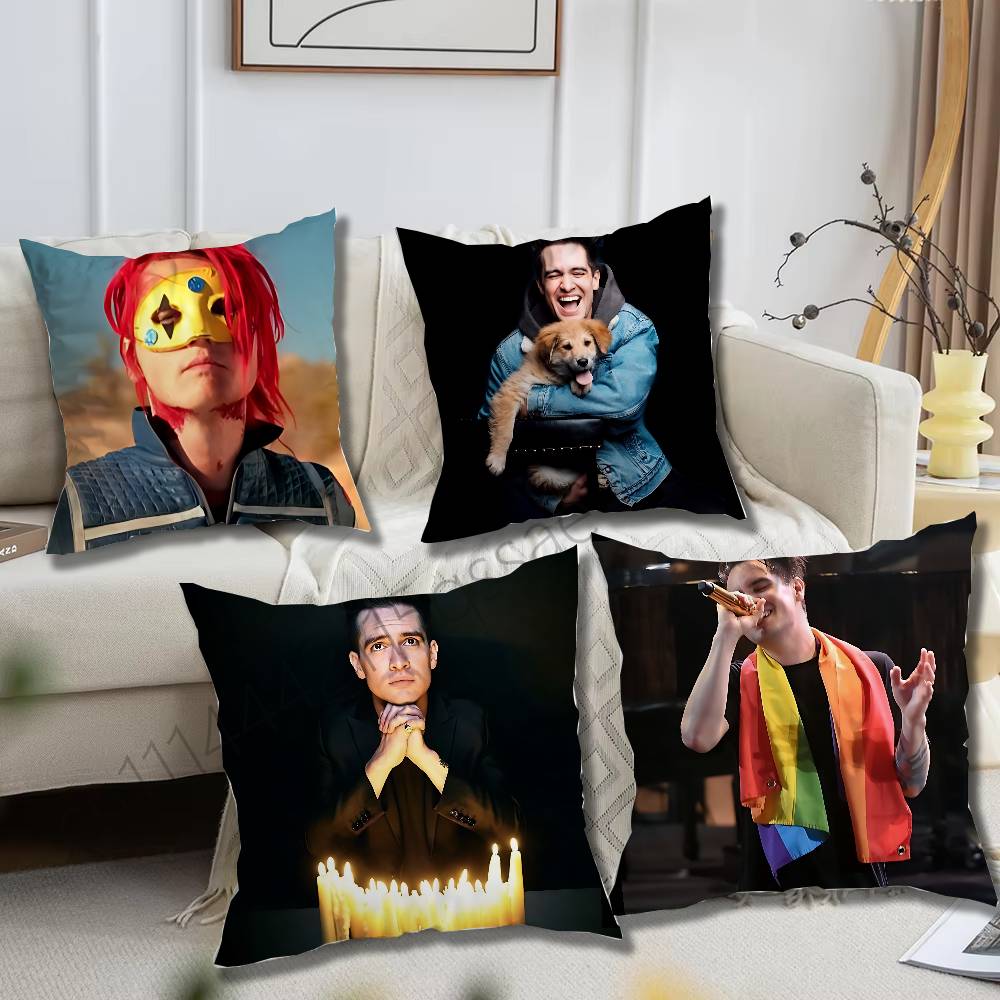 PPanic At The Disco Pillow case Printed Polyester Throw Pillow Cover Decorative Sofa Cushion Pillowslip Home Decor