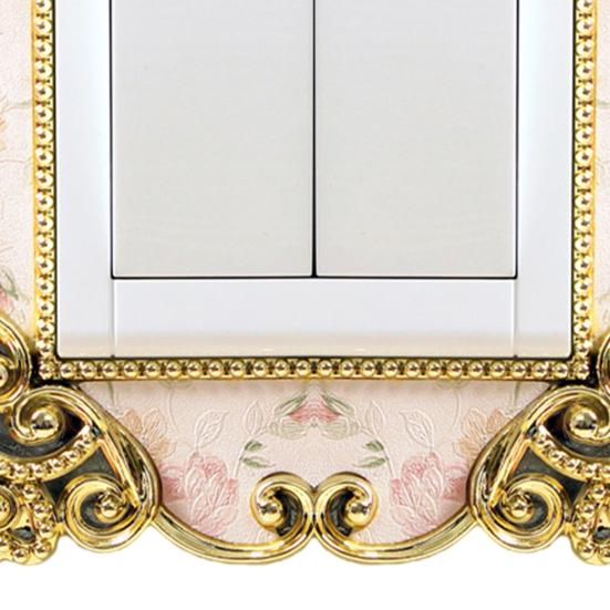 Switch Sticker European Wall-mounted Outlet Style Punch Free Plastic Cover Wall Decal for Home