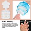 1 Set Nail Stamp Tool & Nail Scraper Transparent Silicone Manicure Stamp DIY Nail Art Tools Nail Salon Template Seal Stamp