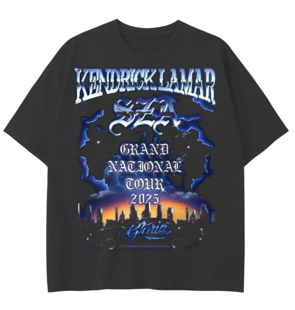 РАСПРОДАЖА Мерч с тура Kendrick Lamar Sza Grand National Tour 2025 Футболка Gloria Унисекс