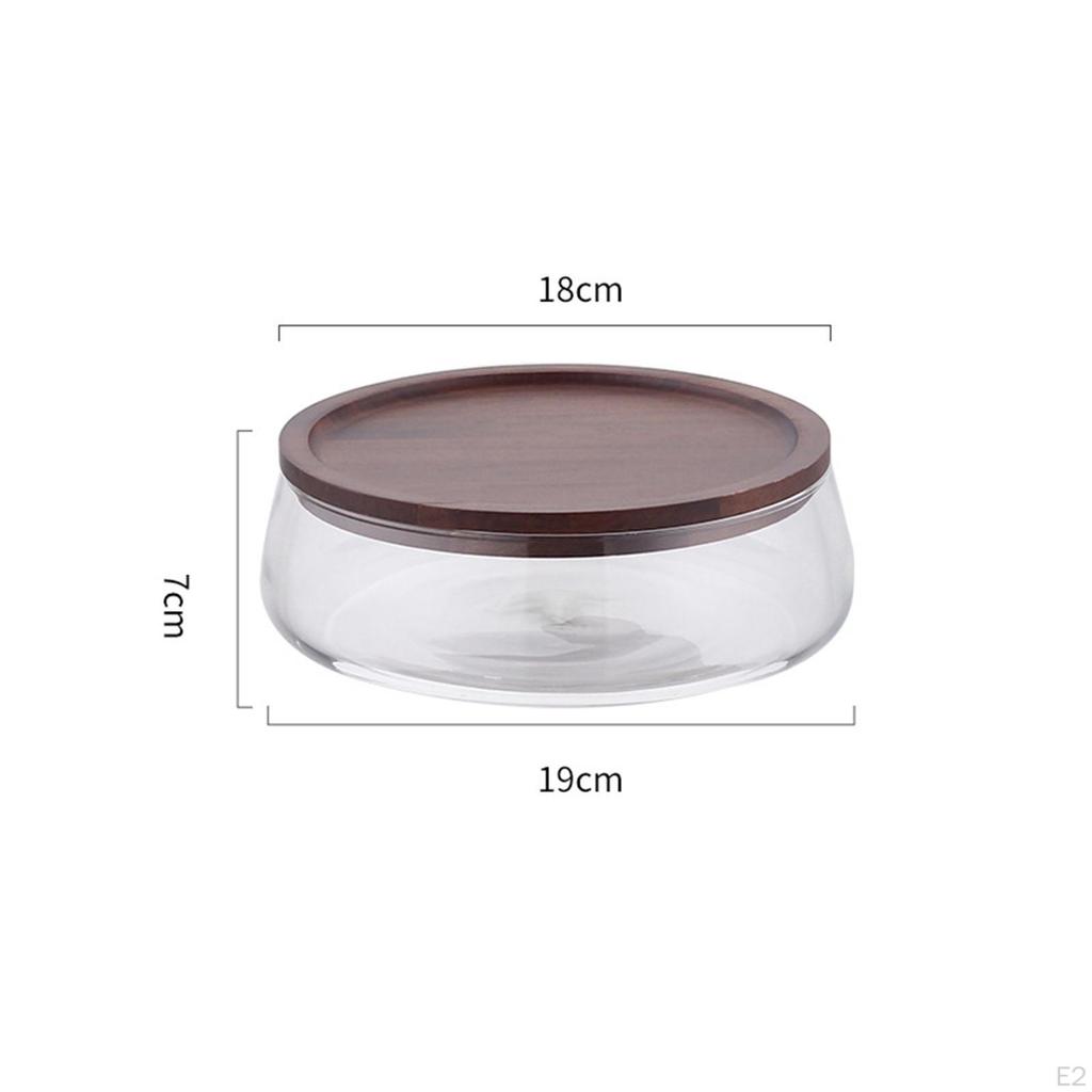 Контейнер для конфет и орехов Тарелка для сухофруктов с крышкой в ​​японском стиле Многофункциональная круглая деревянная тарелка