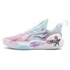 Li Ning Амортизирующие износостойкие нескользящие низкие мужские баскетбольные кроссовки Сине-розовые ABPT001-6(Команда205-)