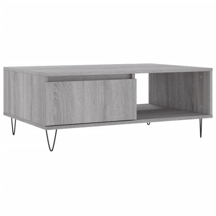 VidaXL Coffee Table Sonoma Grey 90x60x35 Cm Engineered Wood 827066