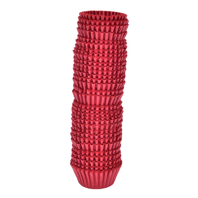 500Pcs Mini Chocolate Paper Solid Color Lining Baking Cake Box Muffin Cake