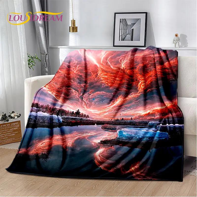 3D Natural, Tornado, Cloud Soft Plush Blanket, фланелевое одеяло, плед для гостиной, спальни, кровати, дивана, пикника, детей, офиса