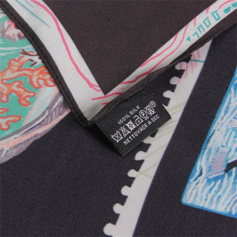 POBING Silk Scarf Women Horse Head Triangle Scarves Head Echarpes Silk Foulards Femme Wraps Beach Shawls Bandana Lady Hijab