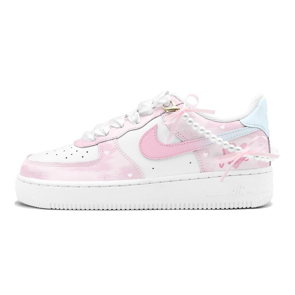 Nike Air Force 1 Air Force 1, Couple's, Romantic Favor, Galaxy Sweet Dream, Heart, Pearl, Bowknot, Sweet And Cute DH2920-111(TeamS3-S-BOX)