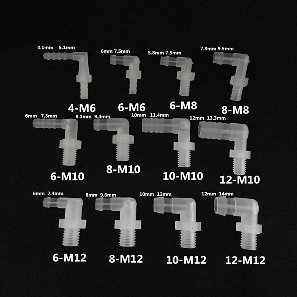 10Pcs PP PE Pagoda Elbow Connector Plastic Hose Fittings for Aquarium Fish Tank Fittings