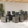 Garden Dining Set 7 pcs Beige Poly Rattan