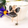 Butterfly Wings Fairy Keychain Flower Rhinestone Charm Cute Dazzling Sparkly
