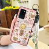 Kickstand Dirt-resistant Phone Case For Oukitel C21 Fashion Design Anti-knock Wrist Strap Back Cover Cute Waterproof
