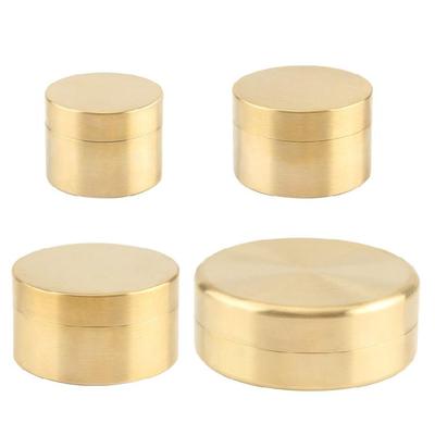 Мини-латунный контейнер для таблеток, водонепроницаемый круглый ящик для улицы, герметичный