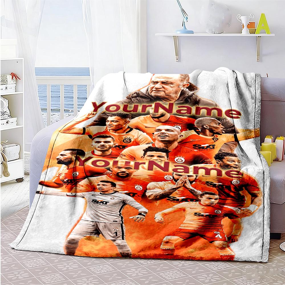 Galatasaray 392 Personalized Name Blanket Gift Personalized Blanket Ultra-Soft Great for Bedding Nap Bed Office for All Occasions