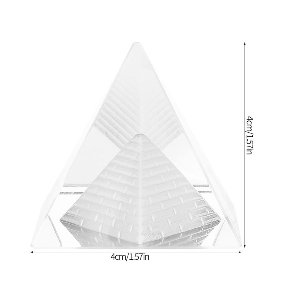 Crystal Crystal Pyramid Figurine 1.57 Inch Height Pyramid Ornament Home Decoration