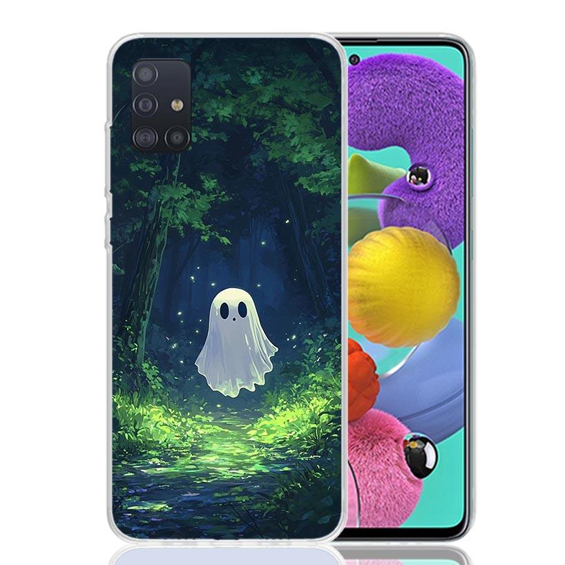 Милый Хэллоуинский Чехол-Призрак для Телефона Samsung Galaxy A52 A32 A22 A12 A02S A50S A30S A51 A31 AA71 Note 20 Ultra 10 S10 Plus Galaxy