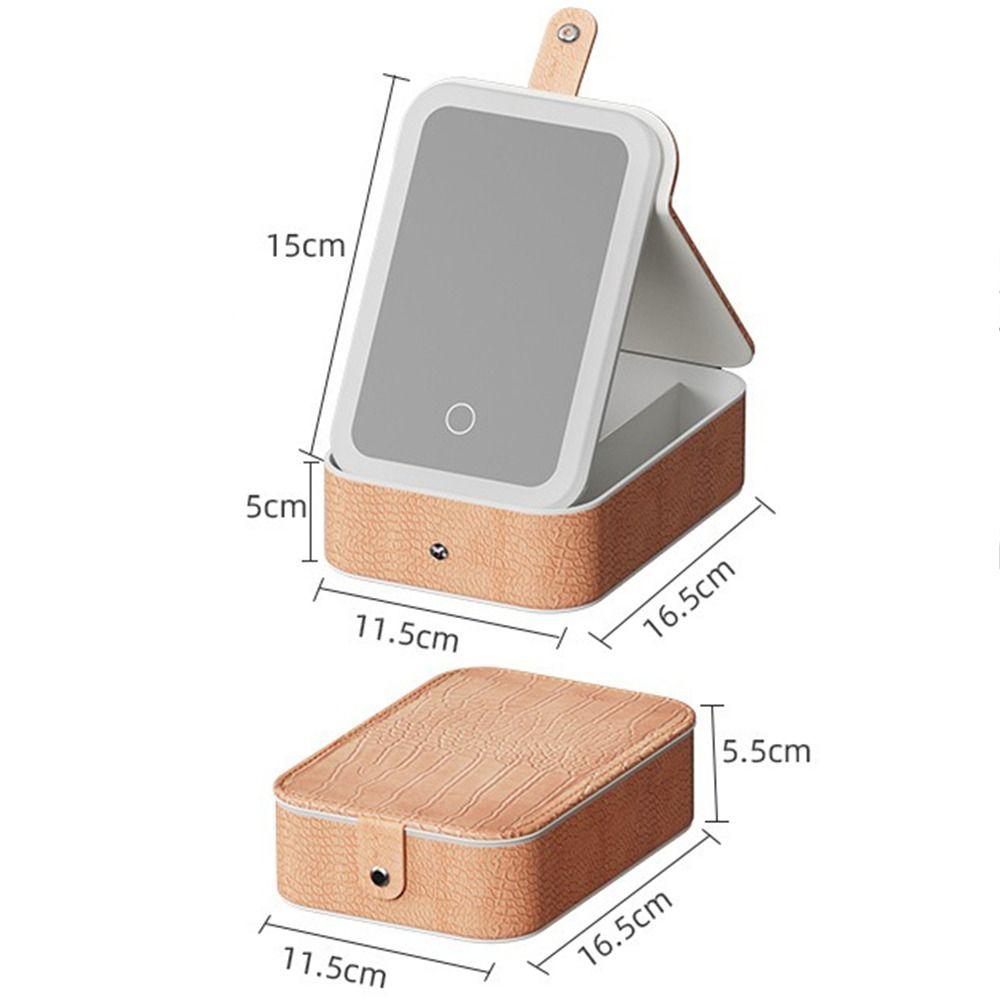 С зеркалом косметичка со светодиодной подсветкой набор для красоты для хранения простой косметический кейс аксессуары для туалетного столика