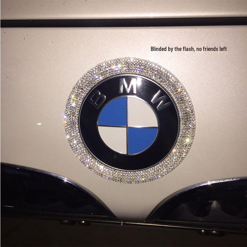 Наклейка на логотип автомобиля со стразами и бриллиантами для BMW 1/3/5 Серии, X1/X2/X3/X5