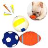 Pet Dog Toy Natural Latex Dog Balls Squeak Chew Toys for Small Large Puppy Dogs Funny Dogs Interactive Toys Chihuahua French Bulldog Golden Retriever