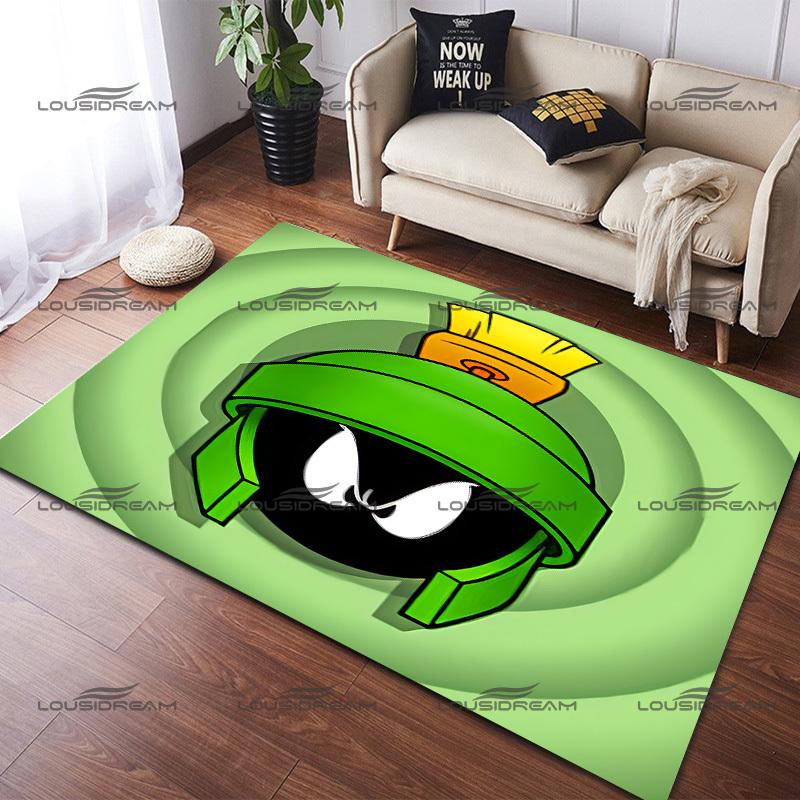 Funny Animated Character Carpet Square Flannel Marvin The Martian Rugs Modern Home Living Room Floor Mats Bedroom Carpet