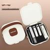 2025 Portable Anti-Splash Carbon Steel Nail Clippers & Ear Pick Set for Men's Manicure