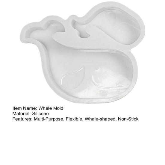 Силиконовая форма для кита, гибкая форма для мыла в виде кита, 3D-форма для литья кита для изготовления свечей из смолы, поделки из цементной штукатурки