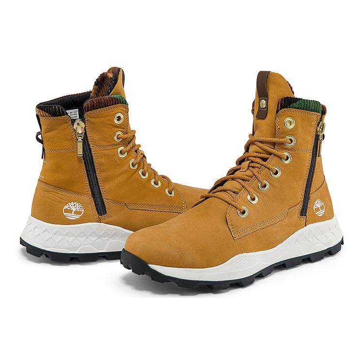 Timberland Brooklyn Series Mid Calf Outdoor Sports Casual Comfortable Breathable Brooklyn Martin Boots Men boots Wheat A2JRZW