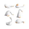 Pack Of 6 Whimsical Duck Geese Statues Home Office Decoration With Detailed Carving For Displays