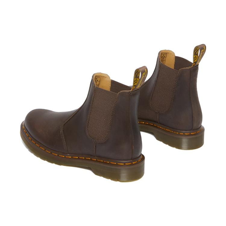 Dr. Martens 2976 Желтая строчка Кожа Crazy Horse Челси 'Темно-коричневые' Мужские 27486201