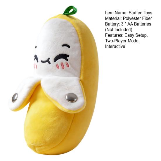 Interactive Music Plush Toy for Kids, Banana Fruit Induction Toy, Musical Sensory Stuffed Animal, Dual Mode Rhythm Game, Christmas Birthday Gifts